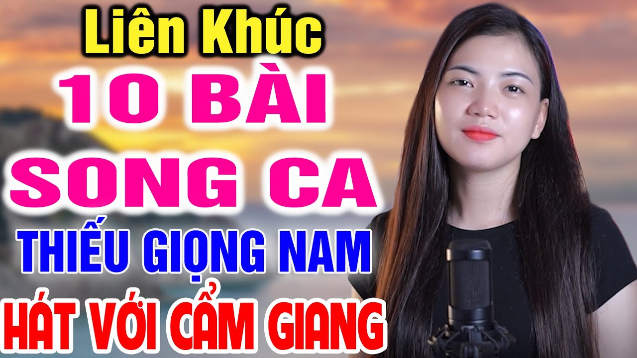Tổng Hợp 10 Bài Karaoke Liên Khúc ➤ Song Ca Cùng  Cẩm Giang ➤ Karaoke Thiếu Giọng Nam