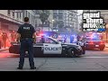 Playing as A POLICE OFFICER City Patrol in Los Santos | GTA V Police LSPDFR | 4K