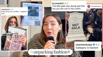 met gala declared dead, gym is the new runway, wtf is an analogue bag &more