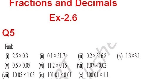 NCERT Solution CLASS-7(VII)  Mathematics CHAPTER-2 Fractions and Decimals  Ex-2.6 Q  5 @bhullar