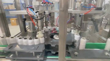 Full automatic aerosol filling machine line with glass bead inserted machine