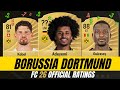 FC 26 | BORUSSIA DORTMUND OFFICIAL RATINGS in FIFA Ultimate Team! 💛🖤 ft. Guirassy, Adeyemi, Kobel...