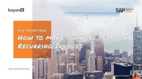 B1UP Tip: How to make advanced texts on Recurring Invoices