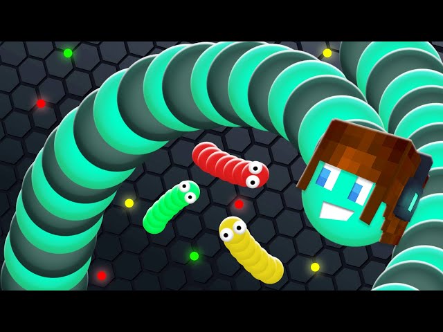 slither.io - Consegui Fazer Uma Minhoca Gigante (jogo da minhoca) 