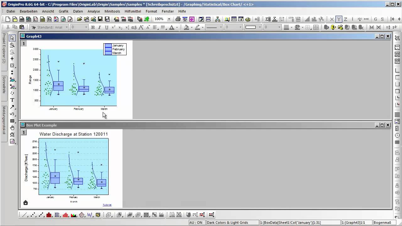 Originlab Origin Box Diagramm Youtube