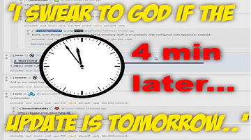 I predicted the update 4 min before it happened...unfortunatley