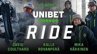 UNIBET RIDE #3: Snow Mobiles with Kalle Rovanperä, Mika Häkkinen and David Coulthard