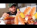 King Crab, Lobster Tail, Shrimp Bloves Sauce MUKBANG