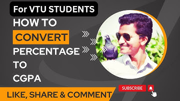 How to find CGPA from Percentage for VTU Students