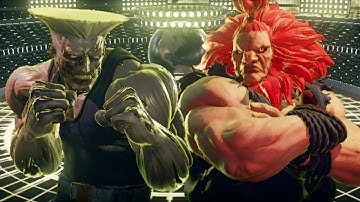 STREET FIGHTER 5 CHAMPION EDITION GUILE V.S AKUMA  (HARDEST LEVEL) RANK MATCH  CONTROLLER MODE