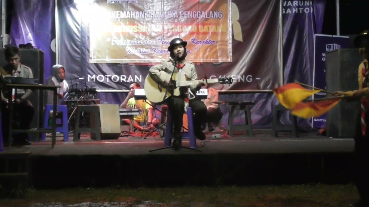Tanah Air - Live Akustik Cover By Angelina (Perkemahan Pramuka Penggalang)