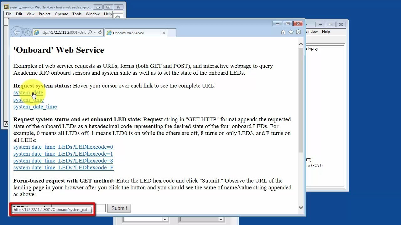 LabVIEW code: Host a Web service (expected results) - YouTube