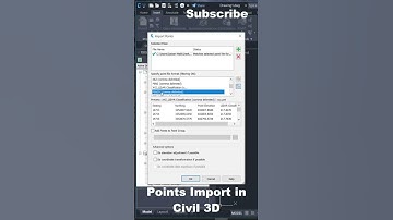 Points Import in Civil 3D #shorts #autocadcivil3d