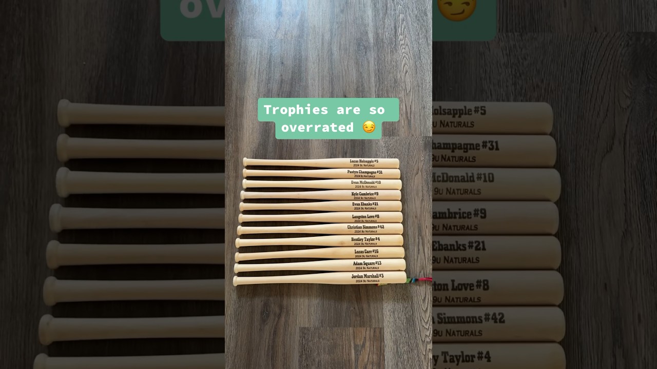 Laser Engraved Personalized Baseball Bats 