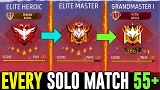 Every Solo Match Booyah || Road To Grandmaster 😍season 38 #gwtarun