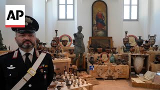 US returns looted antiquities as Italy celebrates latest haul of 600 artifacts