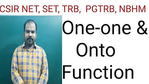 CSIR MATHEMATICS | Function | one-one function | onto function