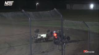 Multi-car VIOLENT flip - 2023 USAC Midget Week at Mitchell County