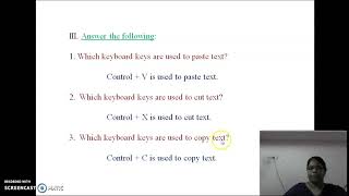 II Standard Computer - Lesson 7 - Basic Features of Text Editor. (Qns and Ans)