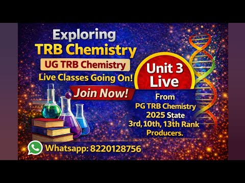 UG TRB Chemistry 2026 Daily Online live classes | Join now