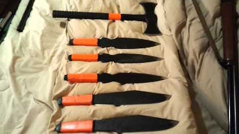 New throwing knives and tomahawks