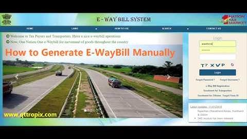 How To Generate E-WayBill Manually - in English
