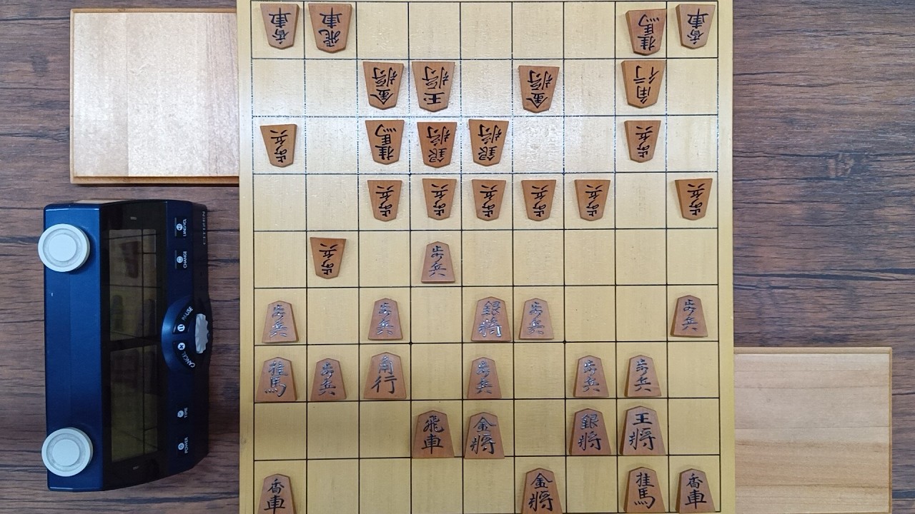 【将棋】第10回三番勝負第３局　（先）右玉（五段　H・T）　対　四間飛車（五段　門屋良和）　※時間切れ負け