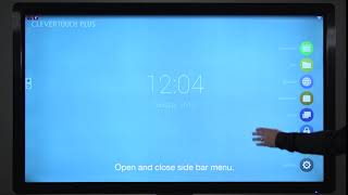 Clevertouch Plus: Открытие и закрытие бокового меню