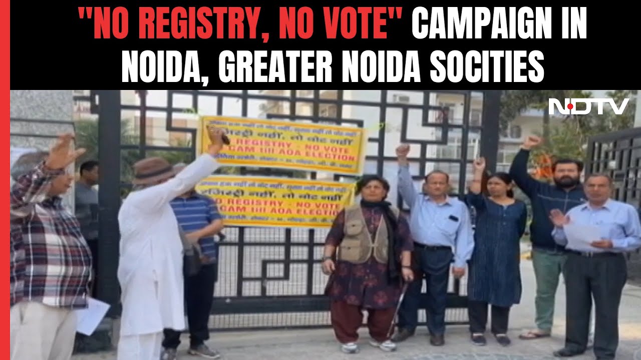 Noida, Greater Noida Residents' Property Rights Protest Ahead Of Polls ...