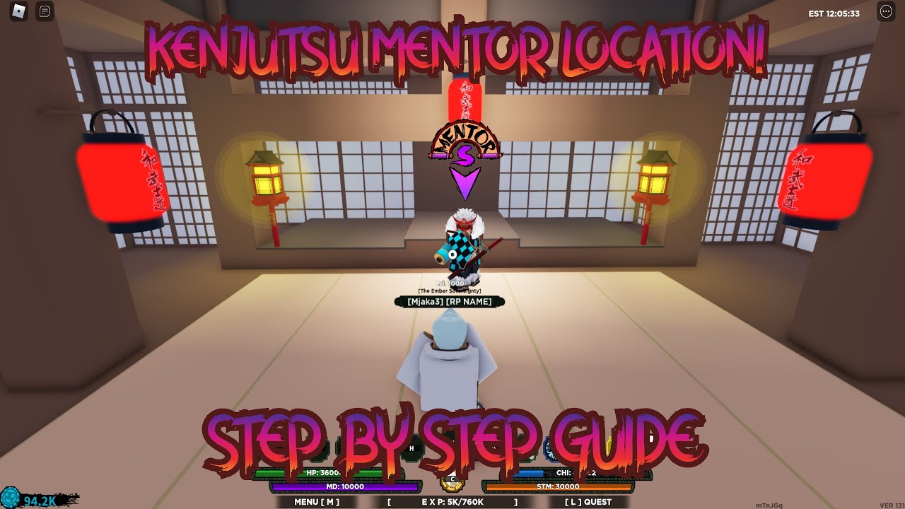 Kenjutsu Mentor Spawn Location (Custom Swords!) Shindo Life Roblox