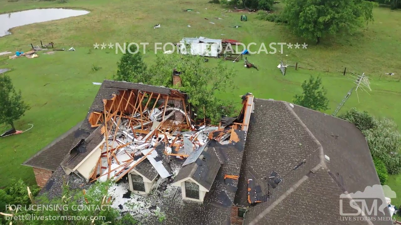 5302019 Canton, Tx Signficant tornado damage, homes obliterated, drone YouTube