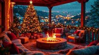 Peaceful Christmas Night to Relax 🎄 Warm Fireplace & Soft Snow 🔥 Soft Christmas Atmosphere screenshot 2