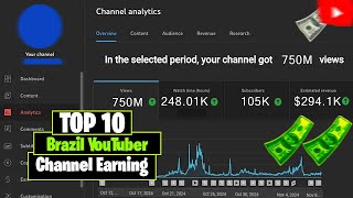 Full Top 10 Highest Earning YouTubers in Brazil 2024 | Shocking Income Revealed! - V2 Guide