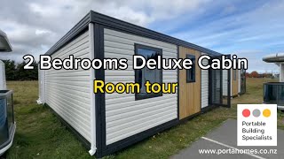 2 Bedrooms Deluxe Foldable Cabin 39m2. Showroom in Auckland and Christchurch, New Zealand