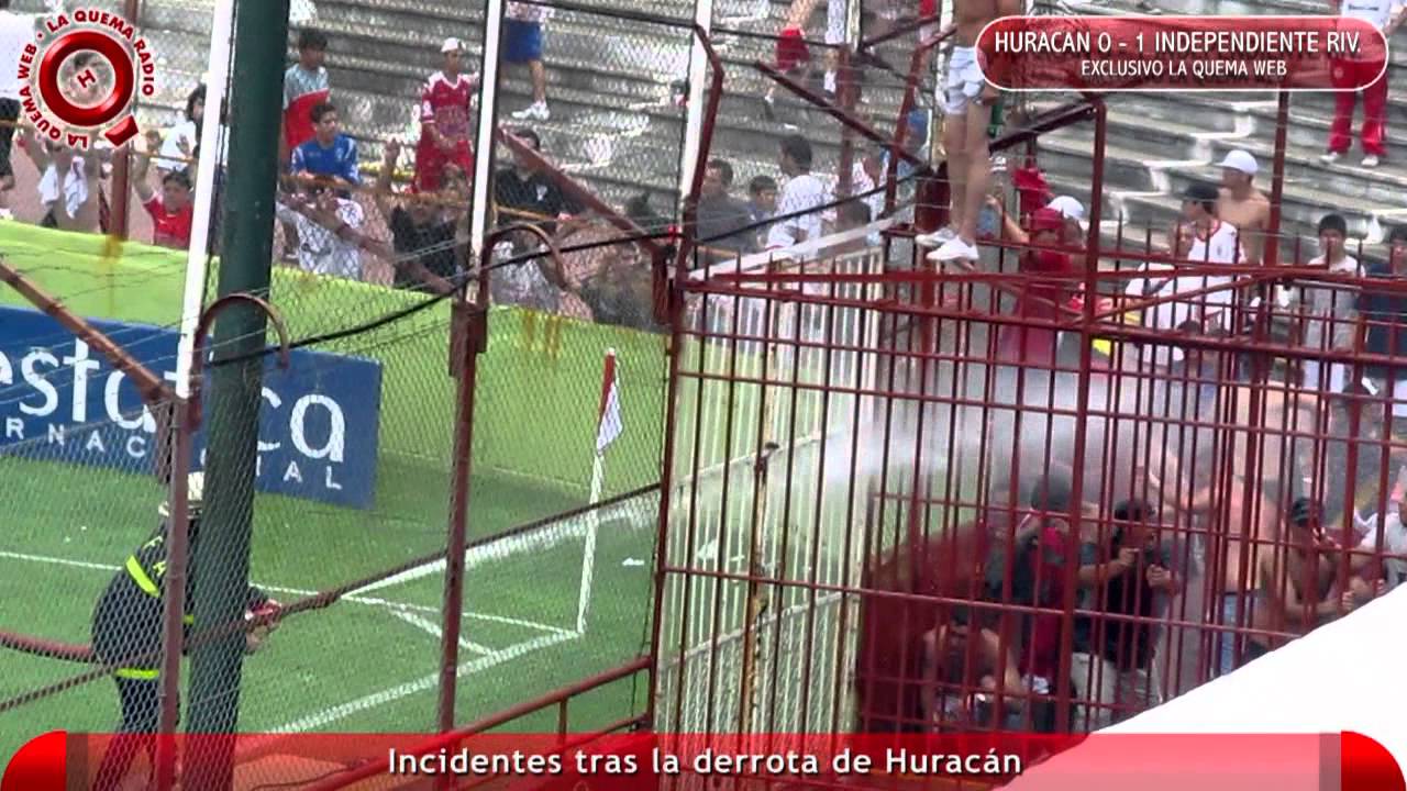Huracan 0 - 1 Independiente Mza. - Incidentes al fin del partido - www.laquemaweb.com.ar huracan 2019