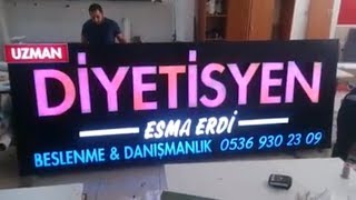 Piksel Led Tabela | Diyetisyen RGB Led Tabela | Piksel Mantar Led Tabela | Rgb Led Tabela | [Reklam]