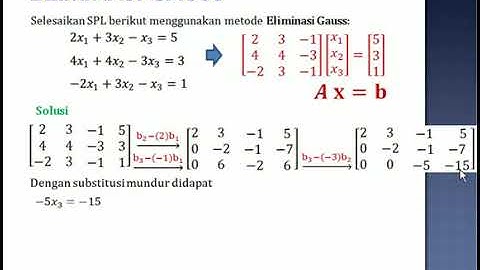 Solusi Sistem Persamaan Linier: Eliminasi Gauss dan Dekomposisi LU