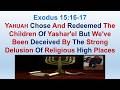 Yahuah Redeemed Yashar'el But We're Deceived By Strong Delusion Of 501c3 Religions - Exo 15:16-17