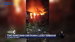 Diduga Korsleting Listrik, Toko Bangunan & Rumah di Bekasi Ludes Terbakar #SeputariNewsSiang 17/01