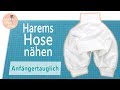 Pumphose - Haremshose nähen - für Anfänger ohne Schnittmuster