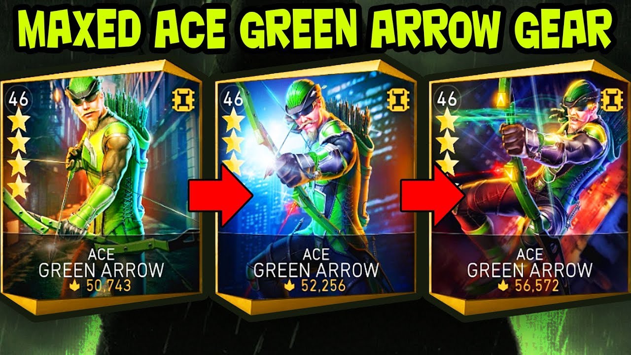Injustice 2 Mobile. MAXED OUT GEAR on Ace Green Arrow. Look Change and ...