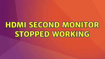 Ubuntu: HDMI second monitor stopped working