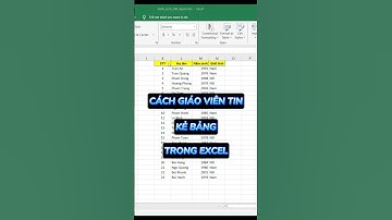 Hướng dẫn cách kẻ bảng thông minh trong Excel mà giáo viên không chỉ