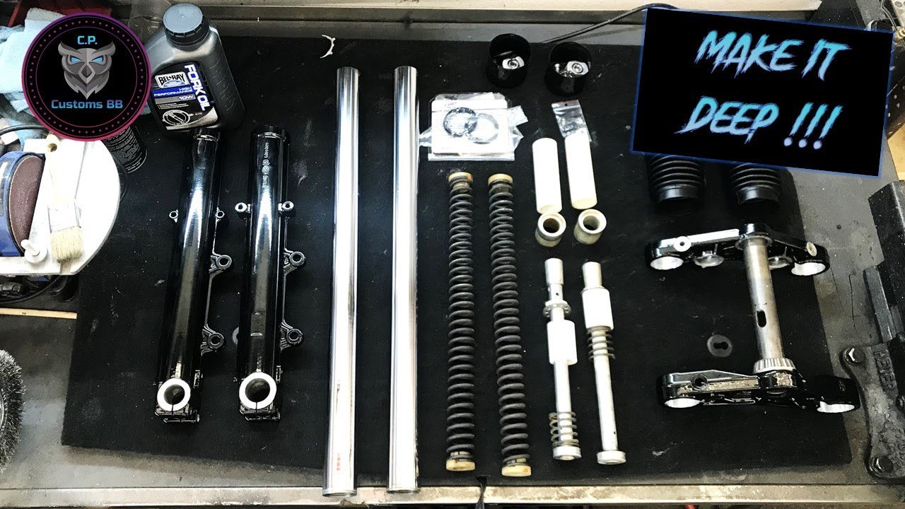 BMW ★ K100 Cafe Racer Build - lowering the stock fork! - C.P. Customs #12