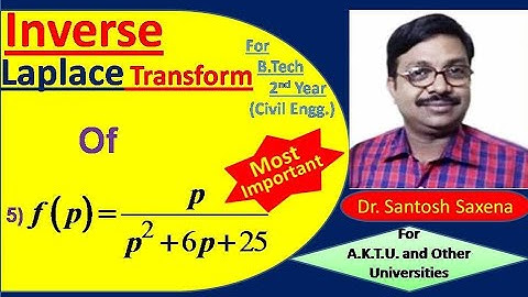 Inverse Laplace Transform - Question 5 (Most Important Question) in Hindi By Dr. Santosh Saxena