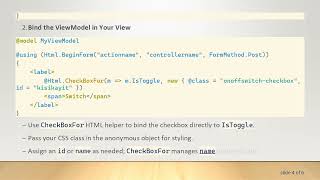 How to Properly Send a Toggle Checkbox Value to ASP.NET MVC Controller