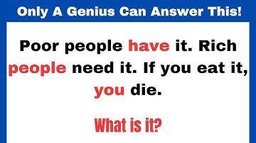 ONLY A GENIUS CAN ANSWER THESE 10 TRICKY RIDDLES / Riddles Quiz - Part 4