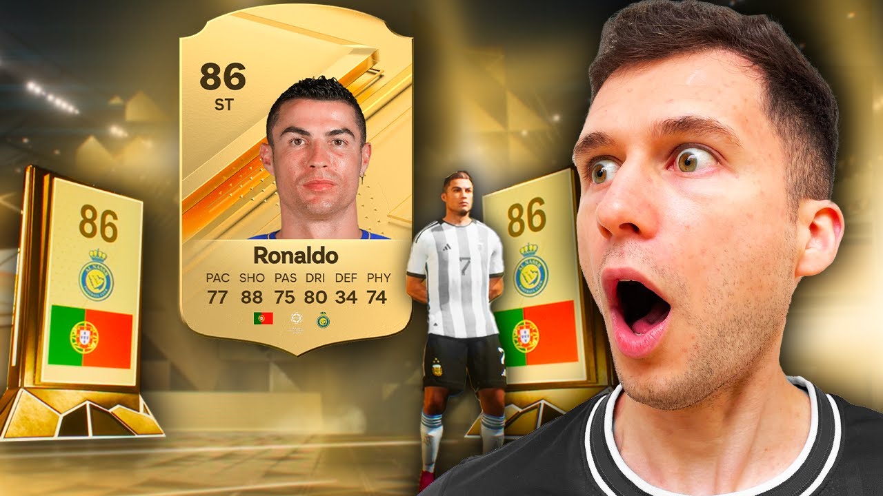 INCRÍVEL!!! EU TIREI O CRISTIANO RONALDO EM UM PACK BUGADO!!! EAFC 24 - ULTIMATE TEAM