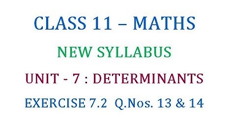Class 11 Maths Unit 7 : Exercise 7.2  Q.Nos. 13 & 14