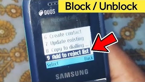 Samsung keypad phone me blacklist number ko kaise hataye, how to delete blacklist number in keypad